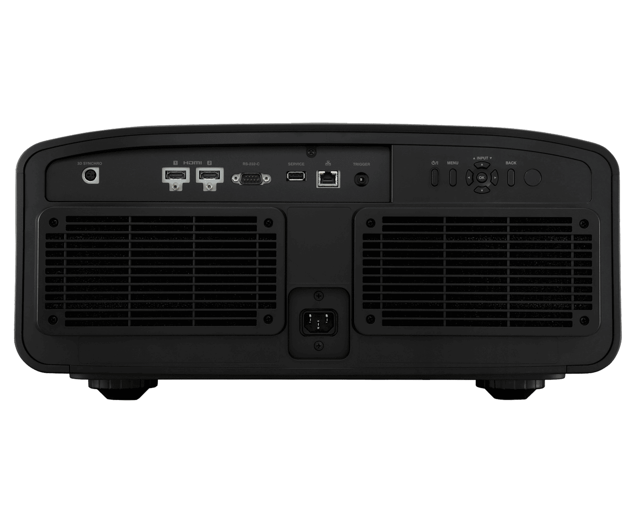 JVC_DLA-NZ8_RearPanel_Laser GrobiTV - JVC DLA-NZ8 8K E-Shift 4K HDR Laser Heimkino-Projektor - Rückansicht