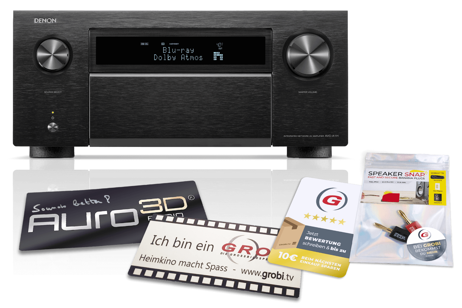 Denon AVC-A1H | 15.4-Kanal AV-Verstärker + GRATIS SPEAKER SNAP® + Auro3D / GROBI Schild