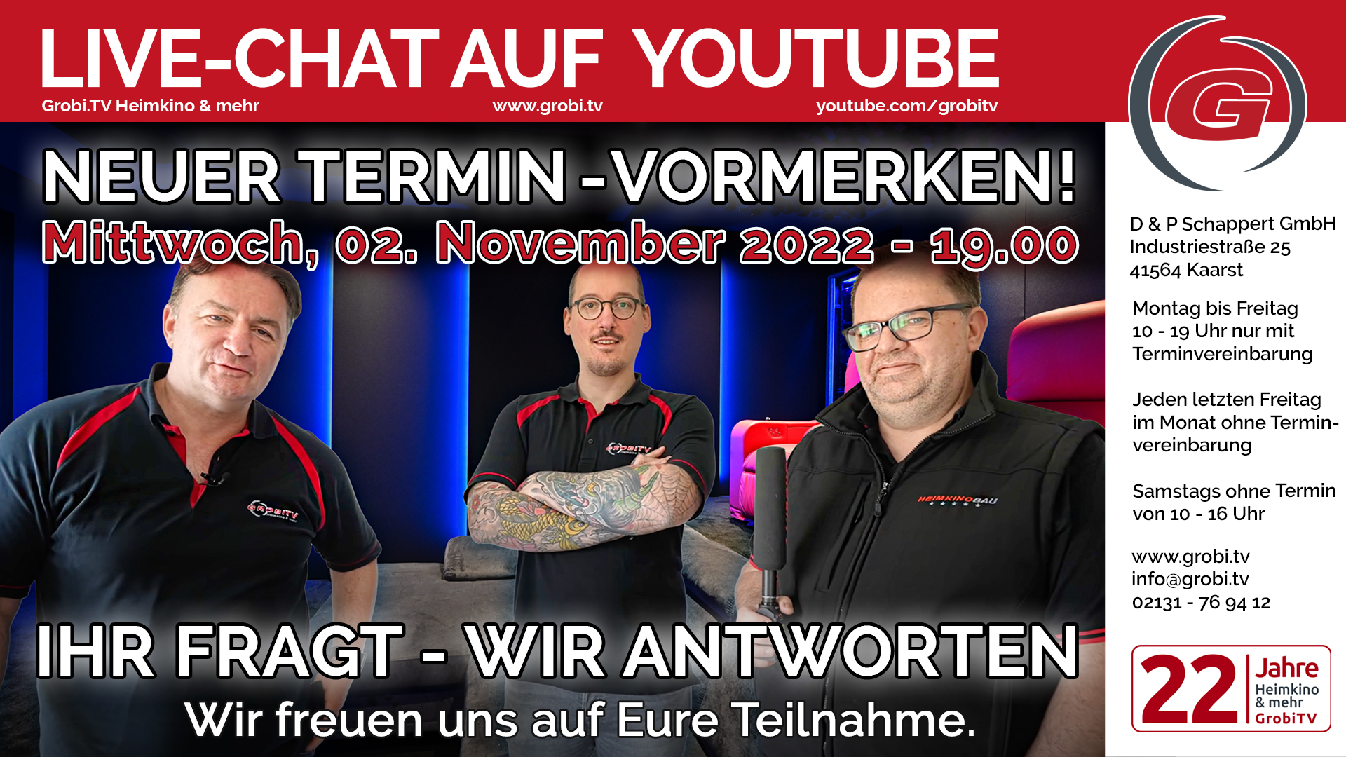 Sie fragen - wir antworten. Das war unser LiveChat auf YouTube