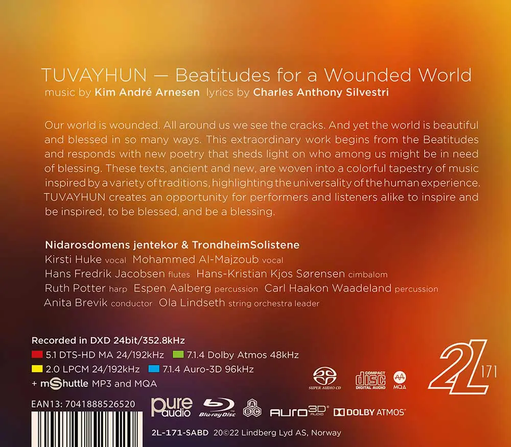 nidarosdomens-jentekor-tuvayhun_back GrobiTV - TUVAYHUN - Beatitudes for a Wounded World - Pure Audio Blu-ray - Cover Rückseite