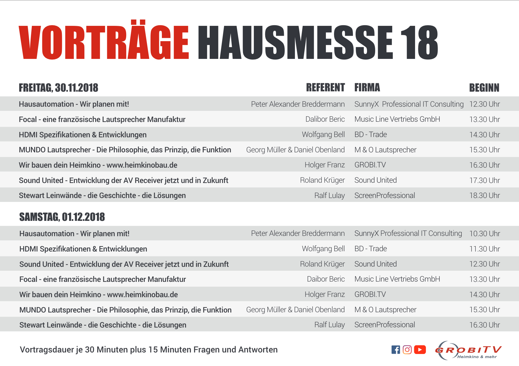 Viele weitere Informationen zu unserer diesjährigen Hausmesse 2018 - Starke Partner sind dabei!