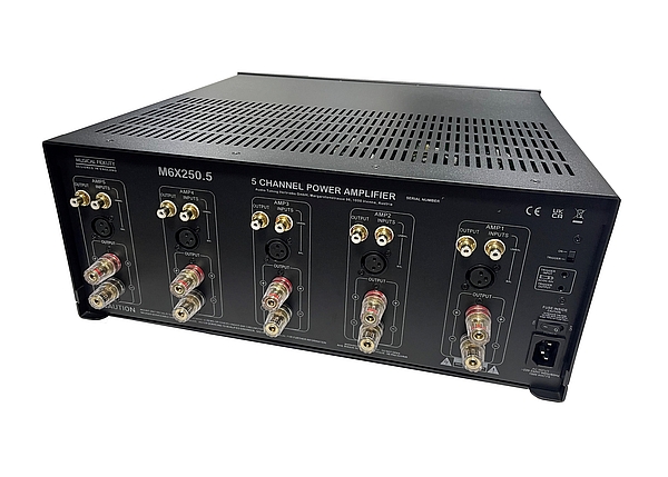 mfmulti_m6x2505_1 GrobiTV - Musical Fidelity M6x 250.5 - 5-Kanal Heimkino Endstufe schwarz - Rückansicht