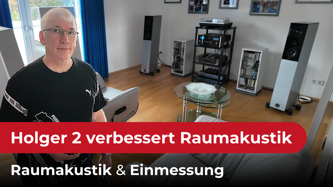 Holger2 im Einsatz. So hat er die Räume bei Klaus akustisch optimiert und eingemessen.