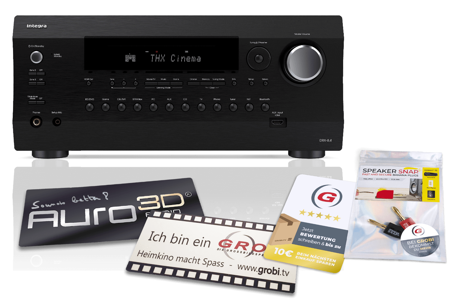 Integra DRX-8.4 | 11.4-Kanal Premium AV-Receiver (Schwarz) + GRATIS SPEAKER SNAP® + Schilder
