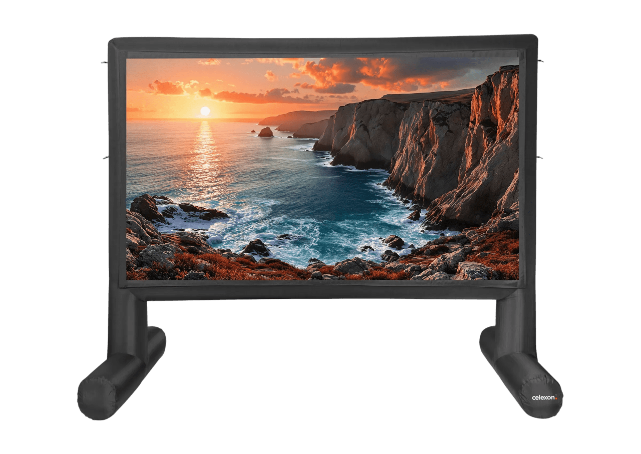 celexon INF Outdoor Leinwand | Aufblasbare 4K/8K Beamer Leinwand 100”–140”
