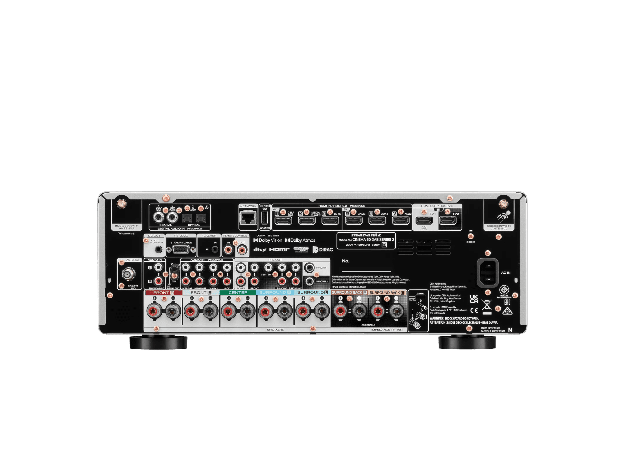 Marantz CINEMA 60 DAB SERIE 2 | 7.2-Kanal 8K Dolby Atmos AV-Receiver mit HEOS + GRATIS SPEAKER SNAP® + Auro3D / GROBI Schild