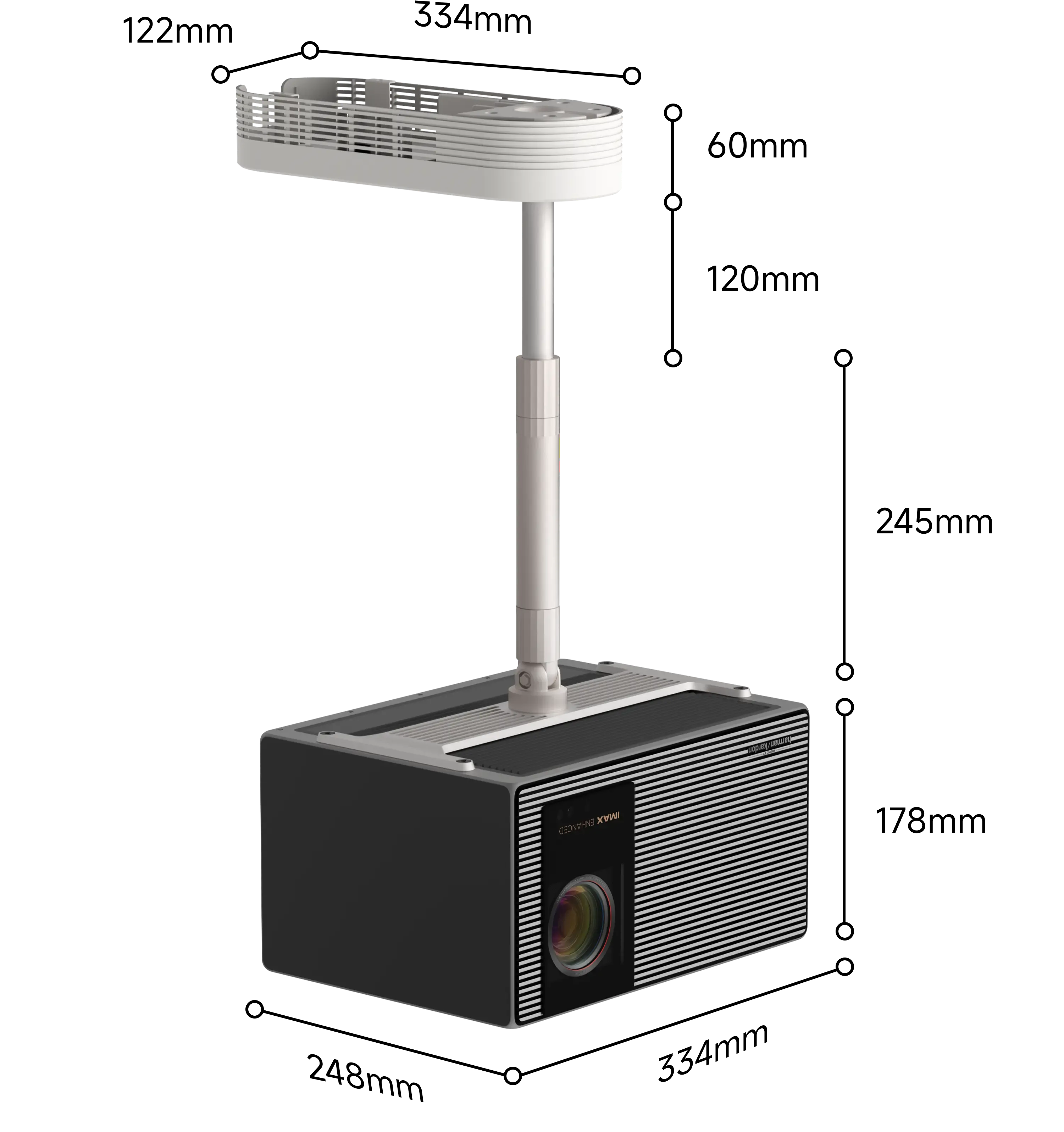 XGIMI Deckenhalterung (Adapter B) | Premium-Deckenhalter für TITAN Noir Projektoren