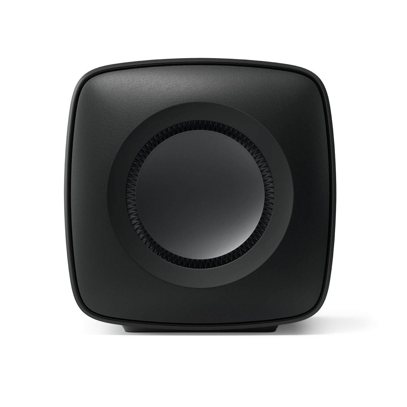 KC62_Carbon-Black_side GrobiTV - KEF KC62 Subwoofer schwarz Frontansicht