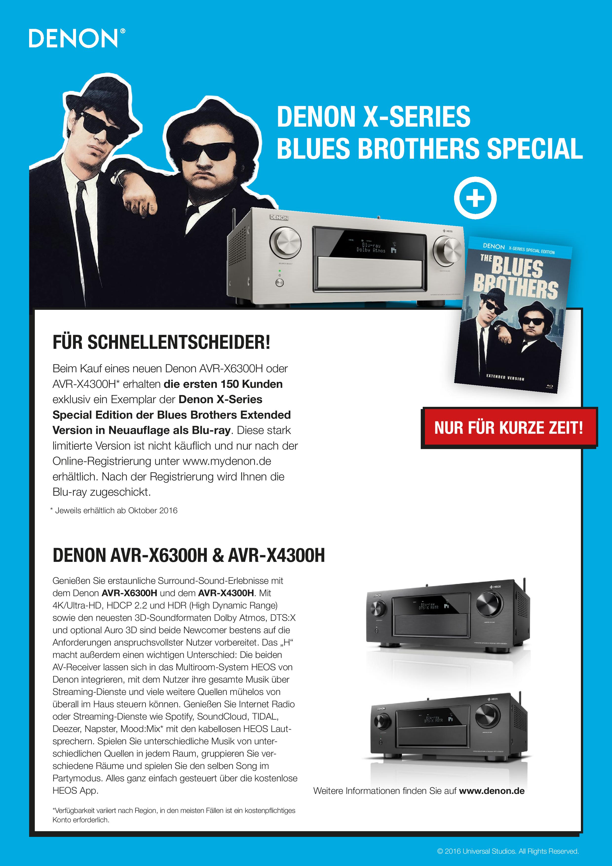 DENON AVR X 6300H jetzt ab Lager bei uns in der schwarzen und in der silbernen Ausführung lieferbar