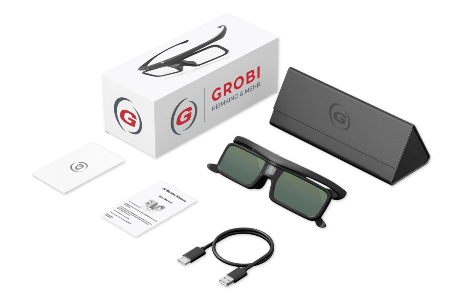 3D Brille (DLP-Link) | Kompatibel mit Valerion, AWOL Vision, Dangbei, BenQ, JMGO, Hisense, Optoma, Formovie & XGIMI