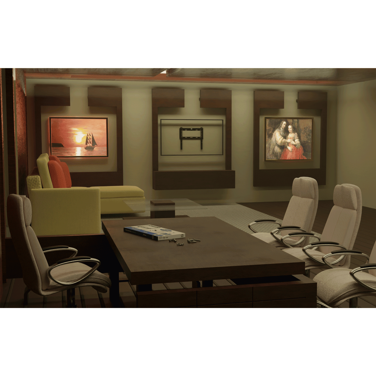 TW-44-Office GrobiTV - TW-44 TV-Wandhalterung - Montagebeispiel 07