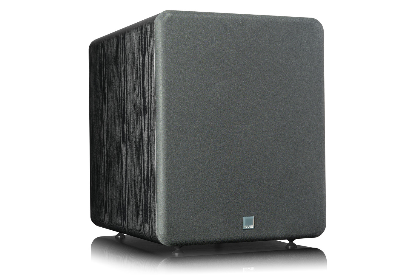 GrobiTV - SVS PB-1000 Heimkino Subwoofer - Premium Black Ash - Frontansicht rechts mit Grill