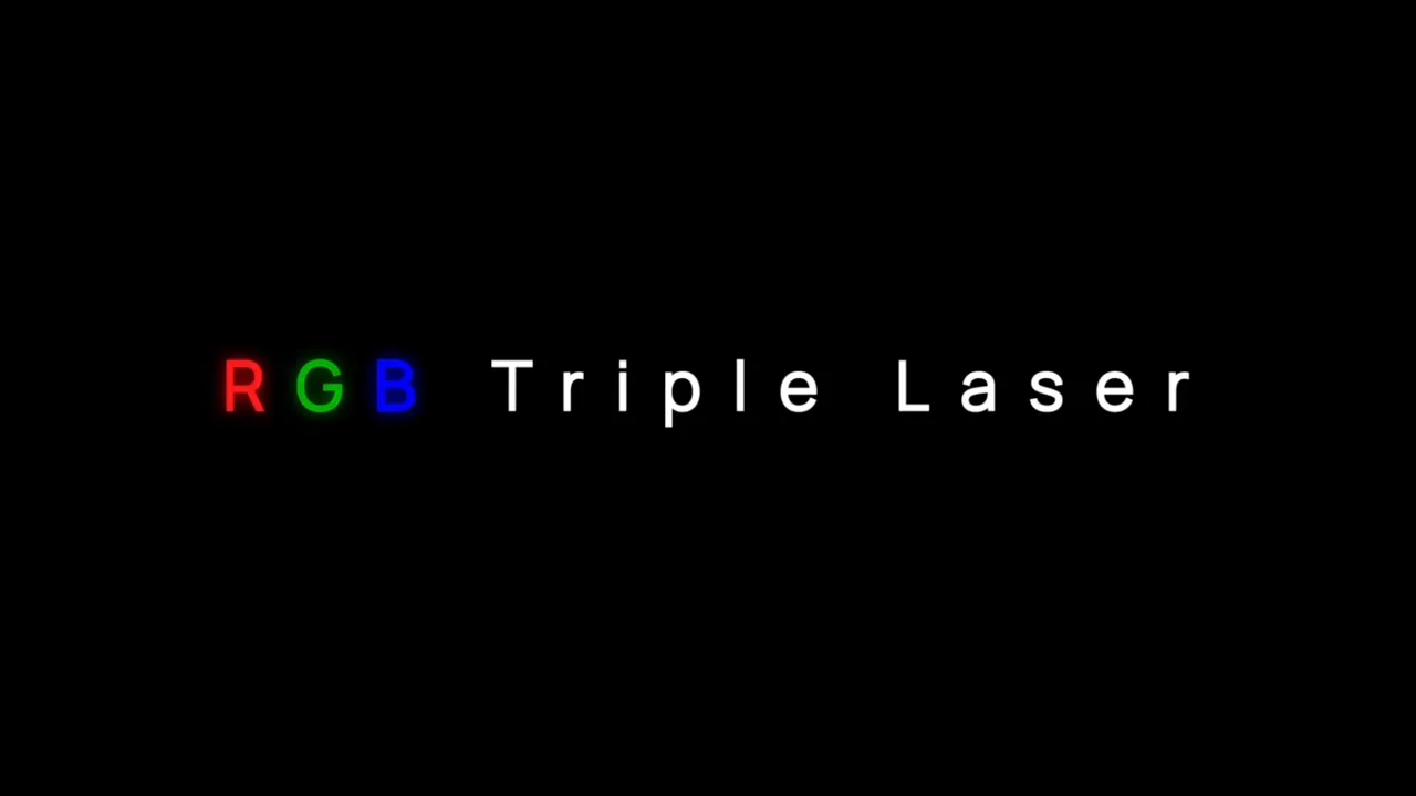 Animierte Darstellung von Linsen und Lichtmodul eines RGB-Triple-Laser-Projektors