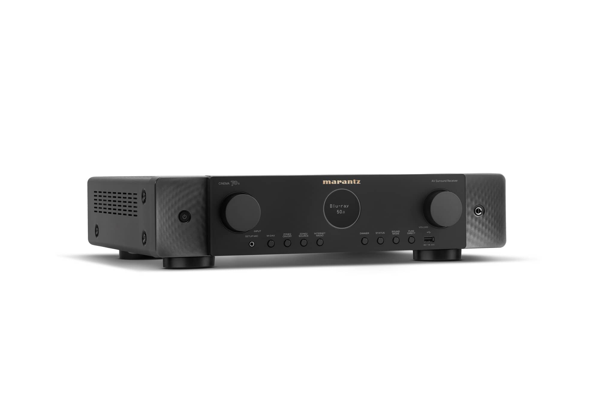 GrobiTV - Marantz CINEMA 70s - 7.2-Kanal Slim Line AV-Receiver schwarz Frontansicht rechts