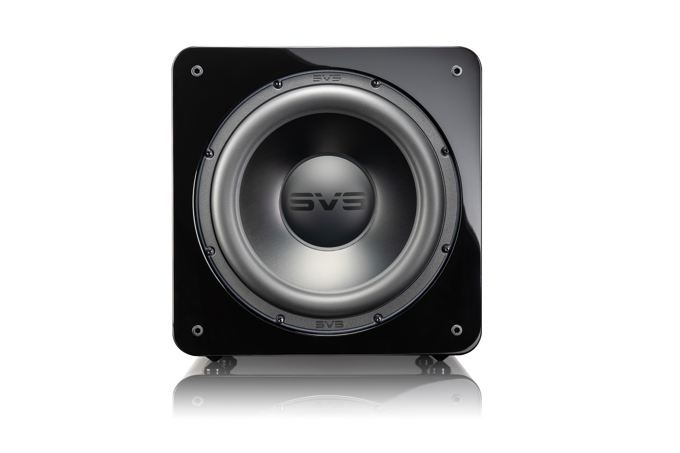 GrobiTV SVS SB-2000 Pro  Heimkino Subwoofer - Piano Gloss Black - Frontansicht ohne Grill