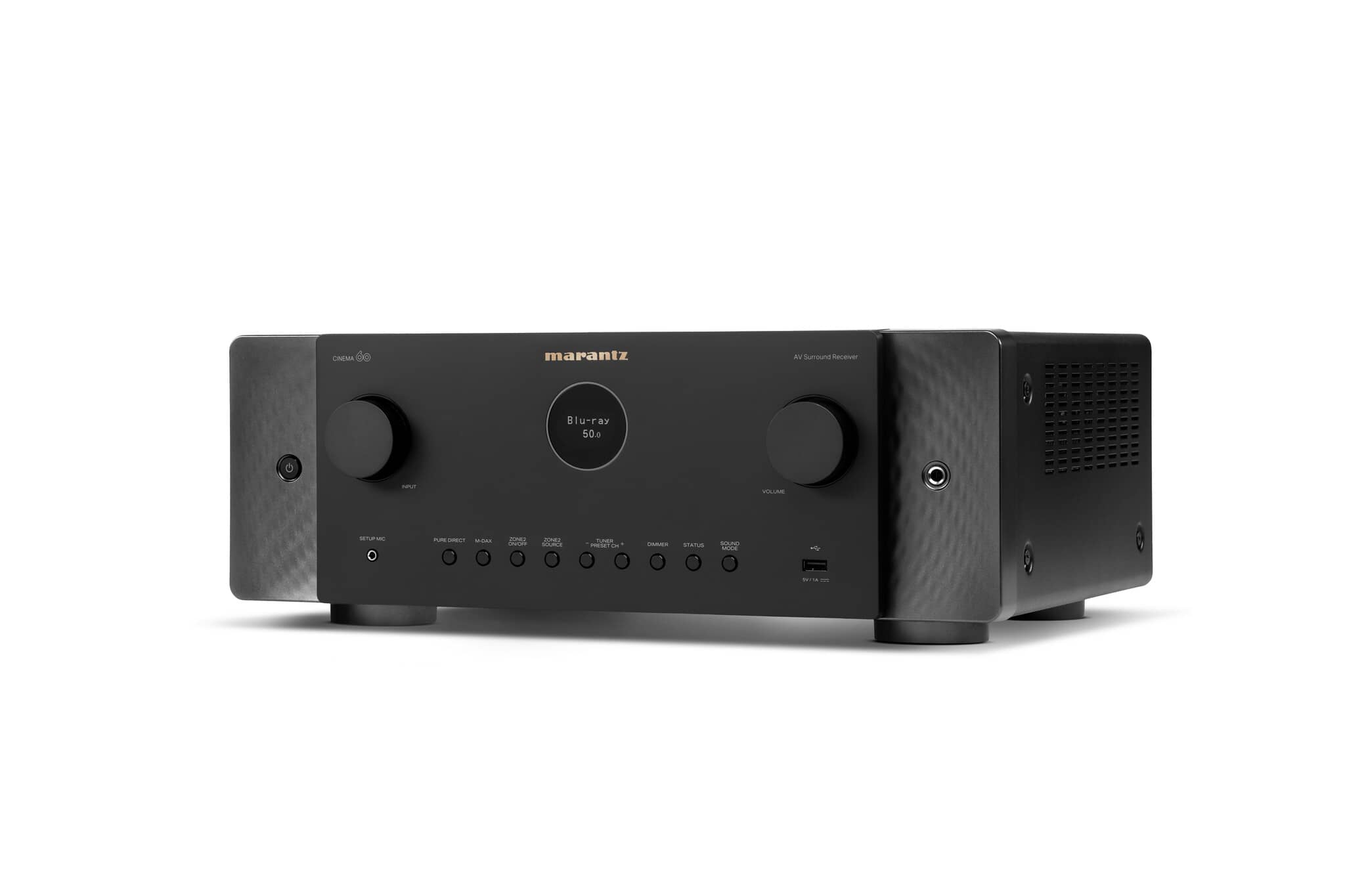 Low-Marantz-AVR-Cinema-60-1 GrobiTV - Marantz CINEMA 60 - 9.4-Kanal-AV-Verstärker schwarz Frontansicht links