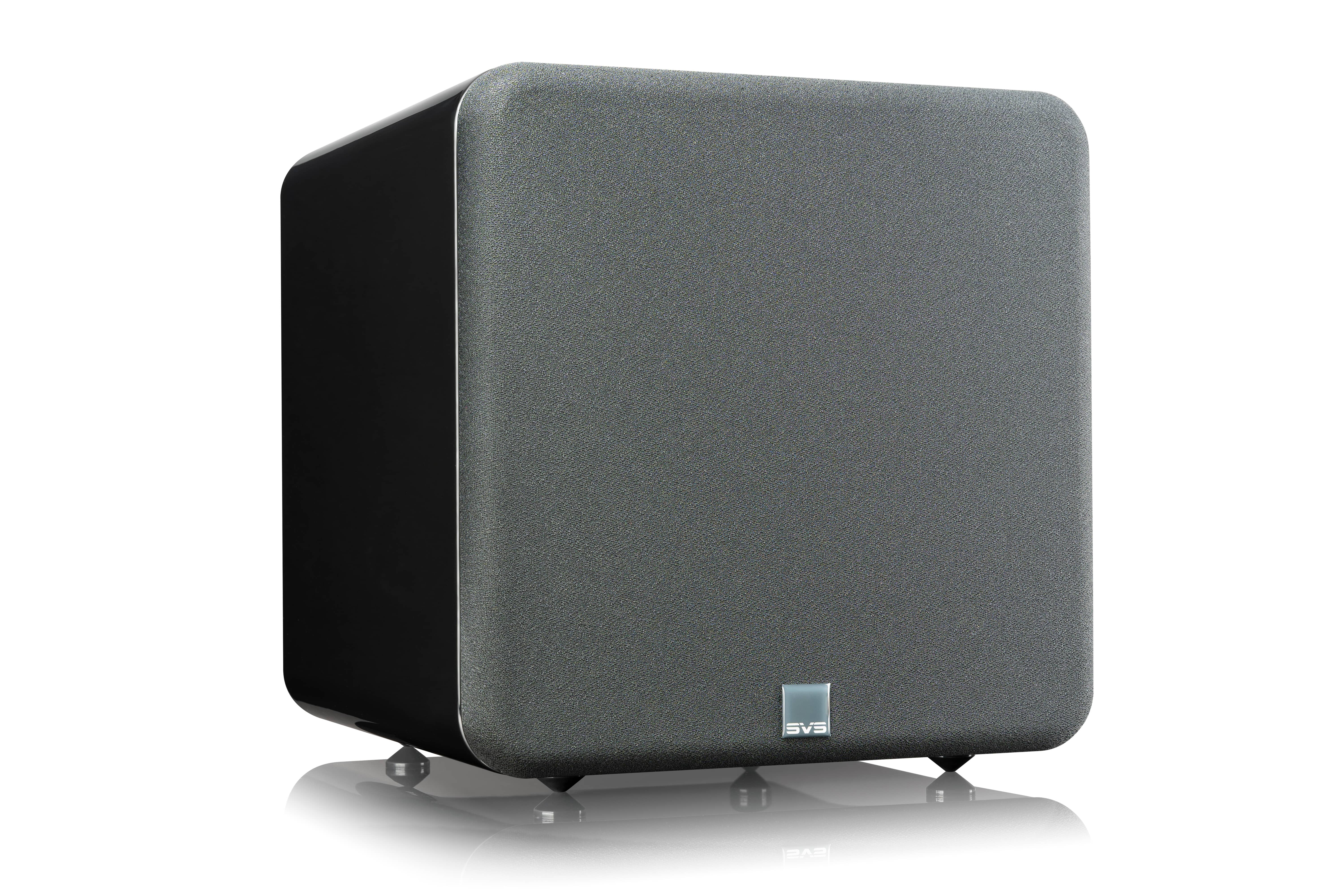 GrobiTV - SVS SB-1000 Heimkino Subwoofer - Piano Gloss Black - Frontansicht rechts mit Grill