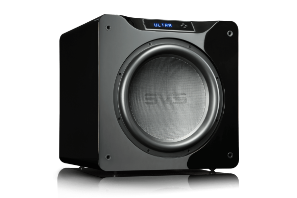 GrobiTV - SVS PB-16 Ultra Heimkino Subwoofer - Piano Gloss Black - Frontansicht rechts ohne Grill
