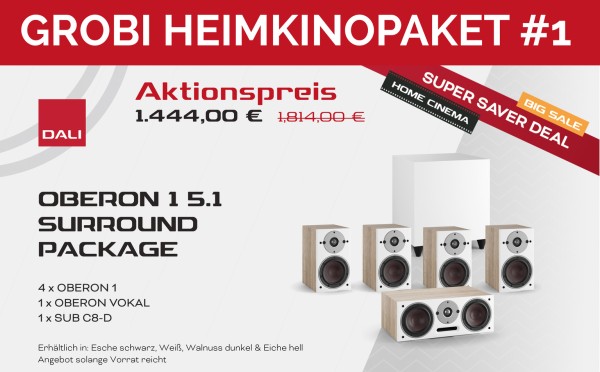 GrobiTV - Dali 5.1 Heimkino-Paket #1 | Lautsprecher inkl. Subwoofer