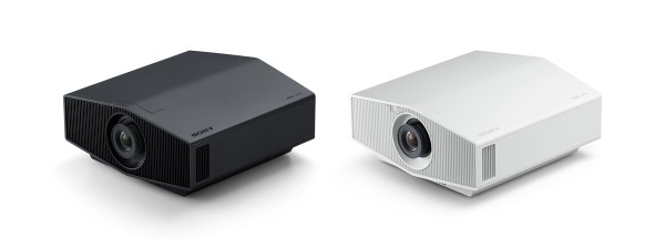 Sony VPL-XW5000ES Frontansicht links hoch beide Varianten in weiss und schwarz