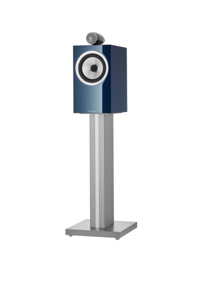 GrobiTV - Bowers & Wilkins 705 Signature Midnight Blue Metallic Frontansicht links ohne Grill