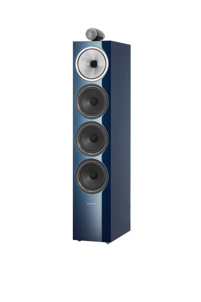 GrobiTV - Bowers & Wilkins 702 Signature Midnight Blue Metallic - Frontansicht links ohne Grill