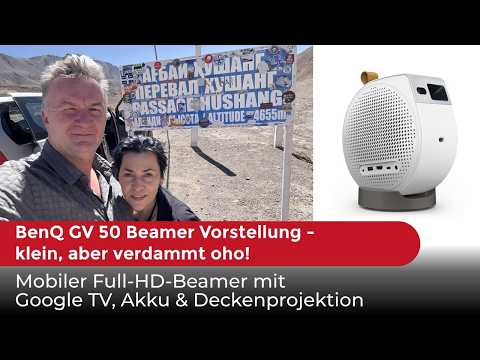 BenQ GV50 | Tragbarer Full HD Deckenprojektor mit Google TV & 2.1 Sound