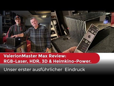 Valerion VisionMaster Max | 4K RGB Triple‑Laser Projektor (inkl. 2x 3-Brillen + Valerion Halterung)